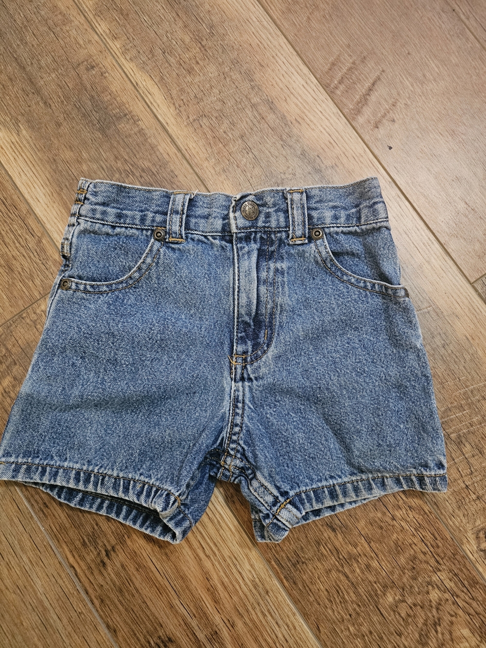 Faded Glory Washed Blue High-Rise Denim Shorts